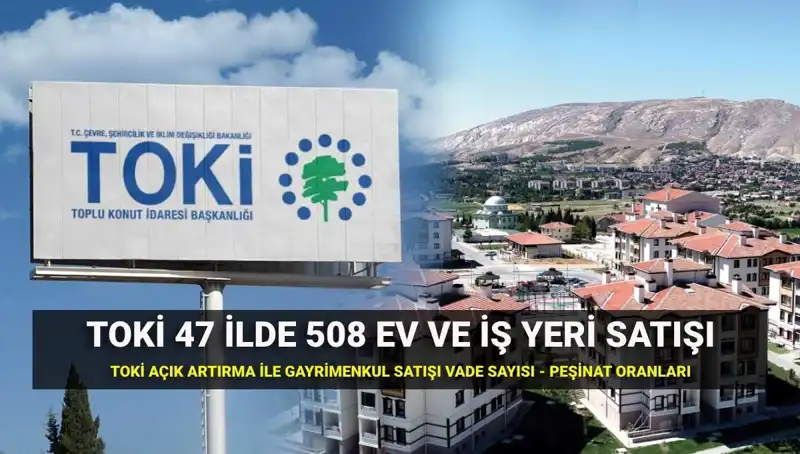TOKİ Açık Artırma ile 508 Konut ve İş Yeri Satışı Yapacak!