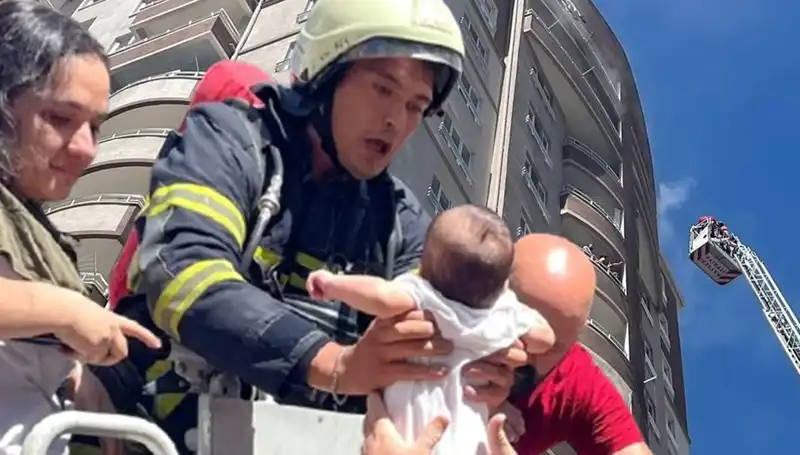 Kayseri'de 14 Katlı Bina Yangını: Korku Dolu Anlar ve Ekiplerin Mücadelesi