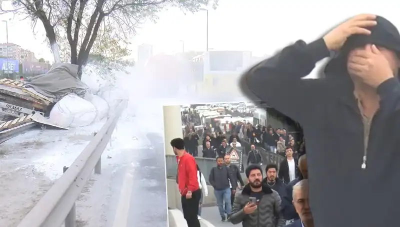 D-100 Karayolu'nda Alçı Yüklü TIR Kazası Panik Yarattı